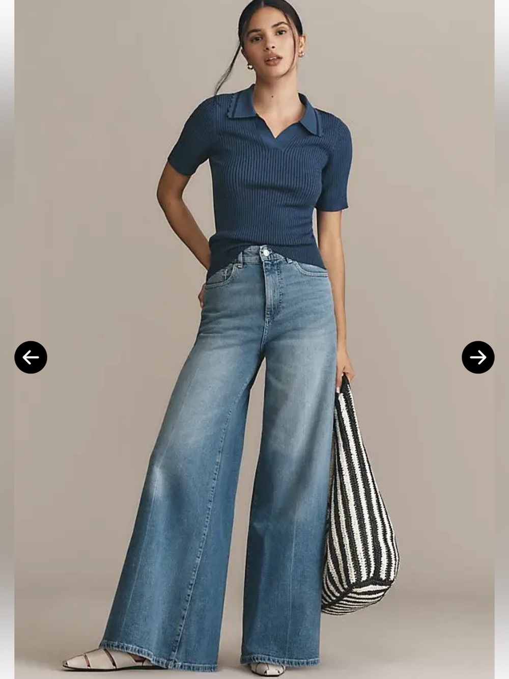 DL1961 Lucila Ultra High-Rise Ultra Wide-Leg Jeans in Wythe Sz 29